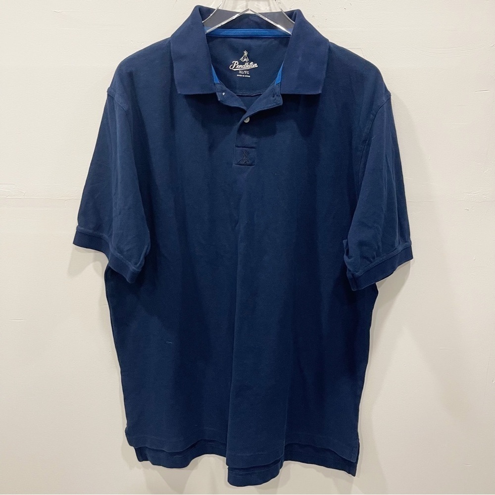 Pendleton Classic Polo Shirt Cotton Short Sleeve XL Navy Blue